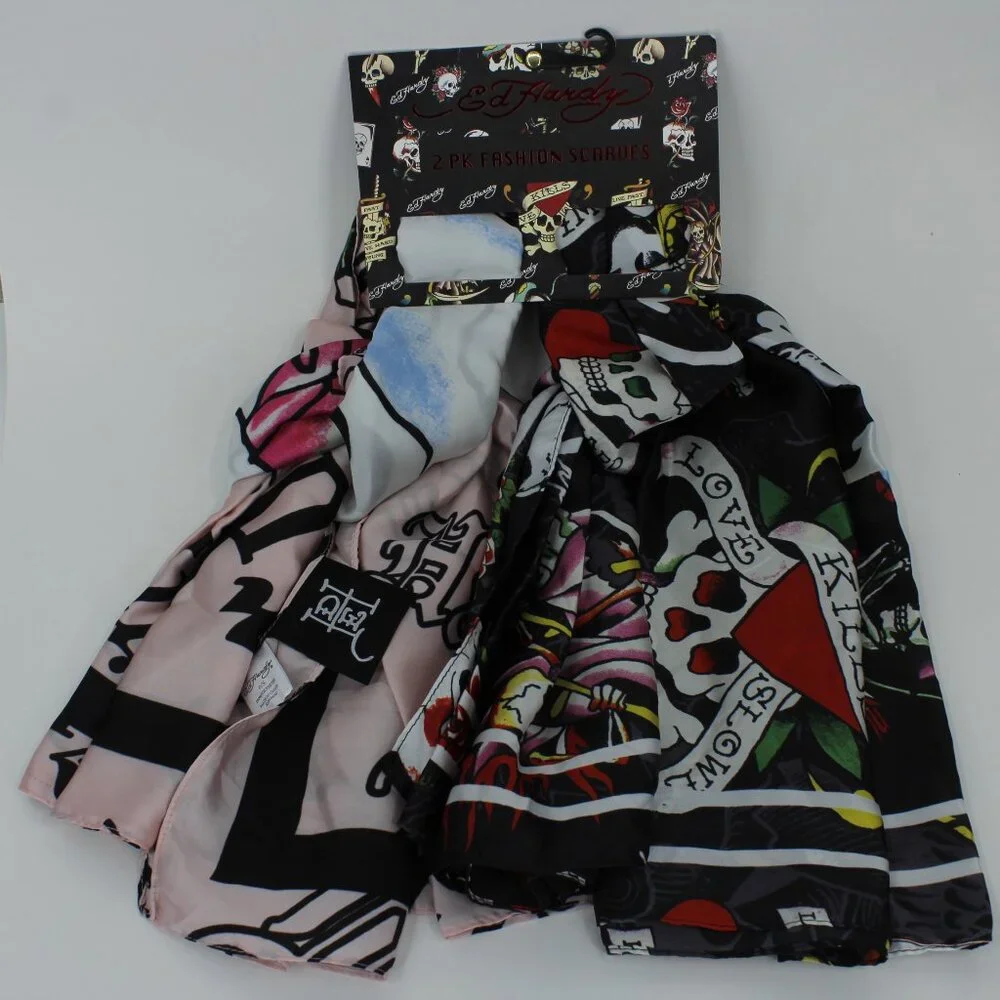 Ed Hardy Vintage Bandana 2-Pack – New Y2K / Tattoo Art